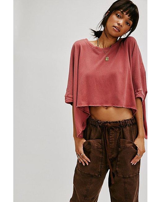Free People Red We The Free Cc Tee