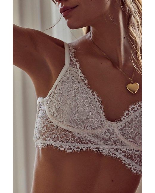 Intimately By Free People Brown Bianca Lace Bralette