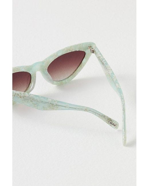 Free People Multicolor Opal Cat Eye Sunglasses At In Cloudy Sky