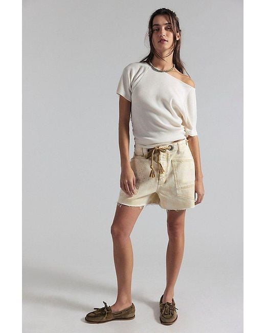 Free People Brown Moxie Barrel Shorts
