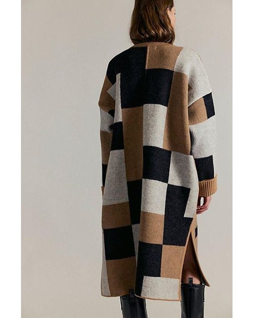 Free People Black Check Me Out Cardi