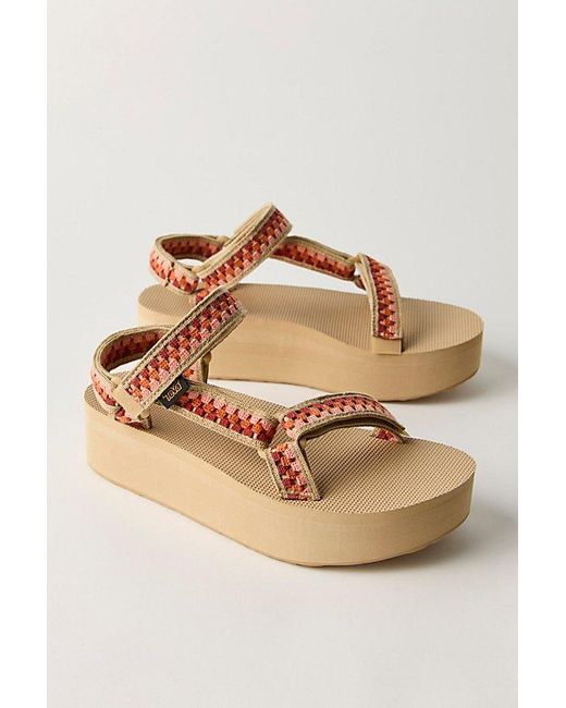 Teva Multicolor Flatform Universal Crochet Sandals
