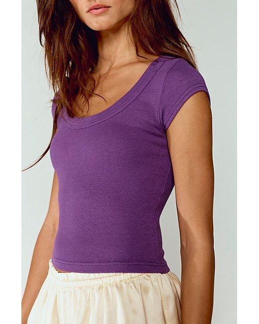 Free People Brown Brooklyn Tee