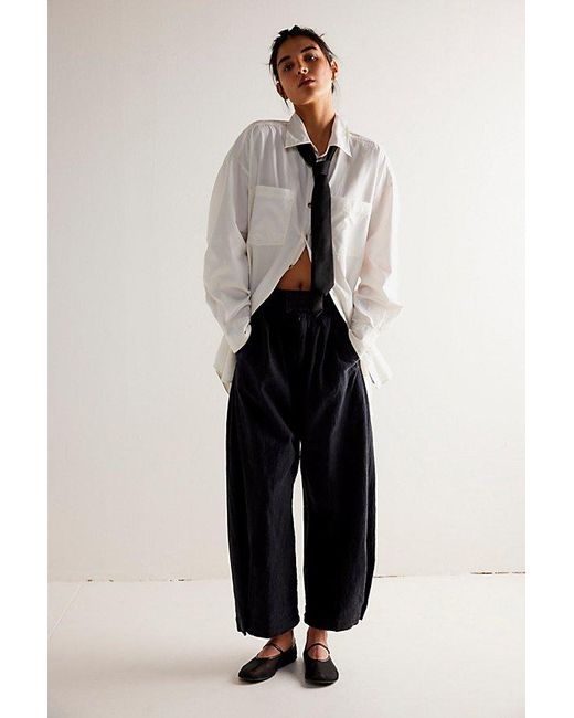 Free People Blue Cool Harbor Wide-leg Trousers