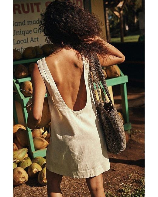 free-est Black Full Of Sunshine Cotton-linen Mini
