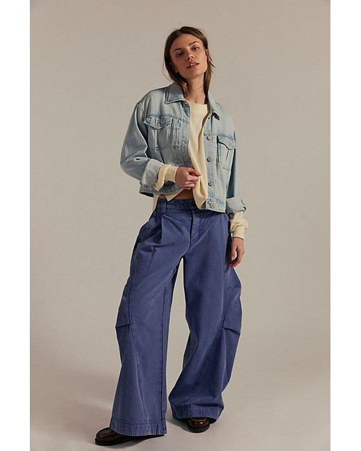 Free People Blue Must Have Wide-Leg Pants