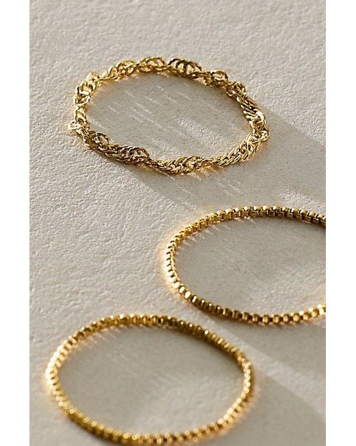 Free People Brown Maree Ring Stack Set