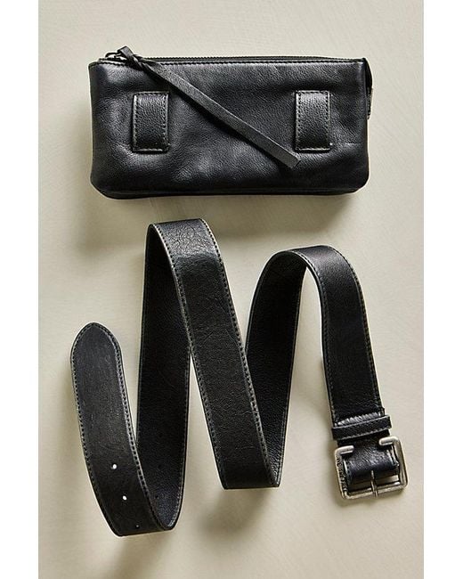 Free People Gray We The Free Emerson Pocket Belt