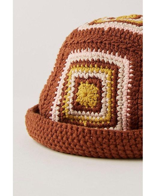 Free People Black Sofie Crochet Bucket Hat