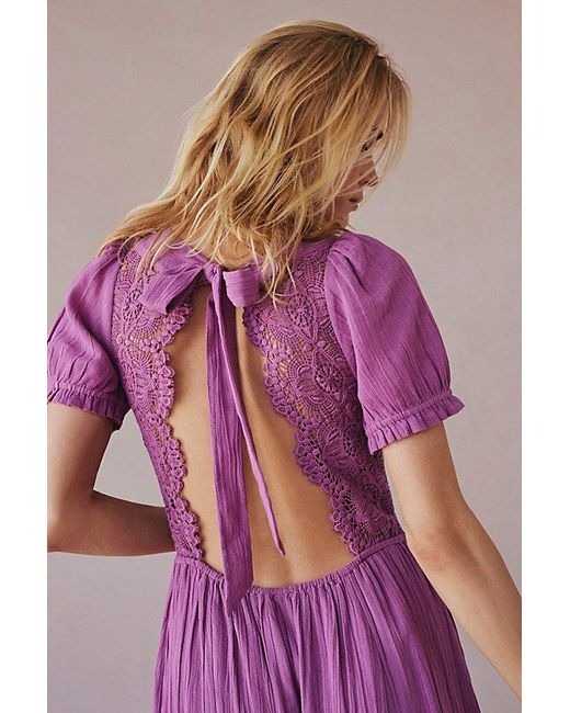 Free People Purple All You Need Is Lace Midi