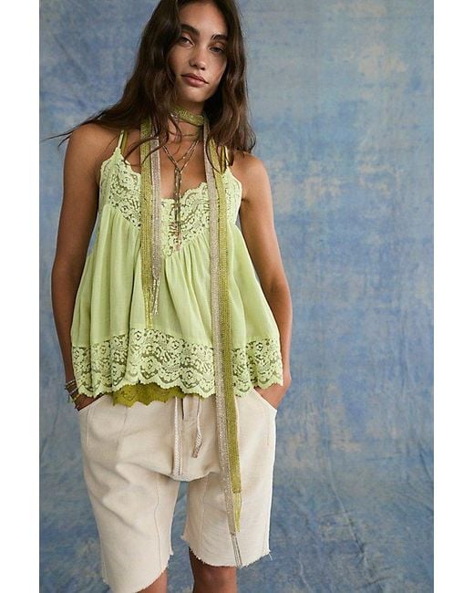 Free People White Lola Embellished Skinny Scarf