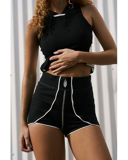 Free People Black New Flow Shorts
