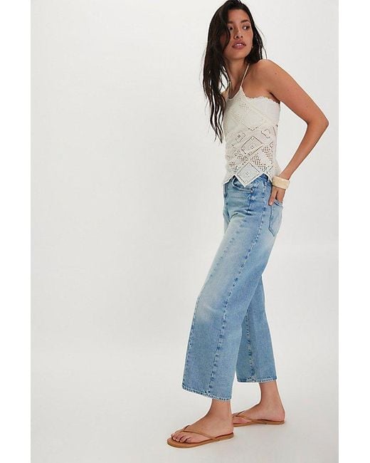 Mother Blue The Half-Pipe Sneak Ankle Jeans