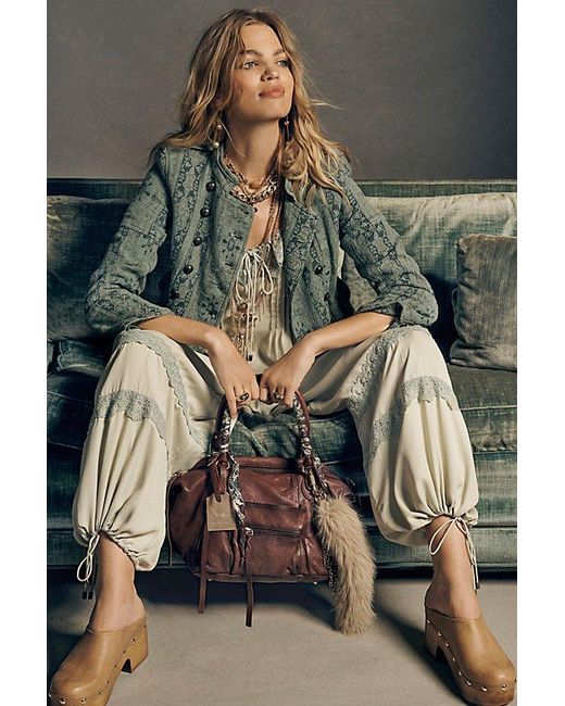 Free People Black Lotty Jacquard Band Jacket