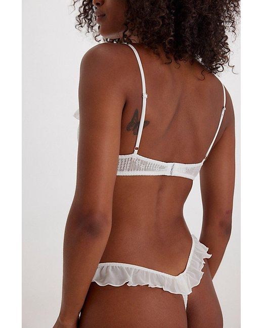 Only Hearts Brown Chloe Ruffle Thong By