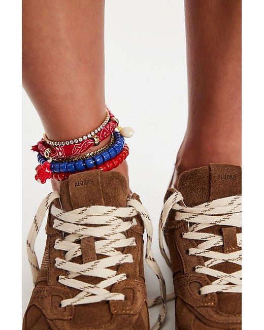 Free People Red Leaps And Bounds Anklet