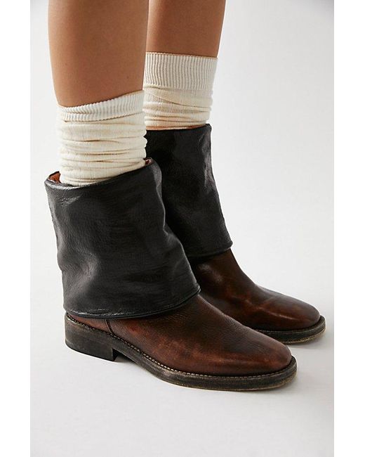 Free People Natural Townes Fold Down Boots At Free People In Espresso, Size: Eu 36