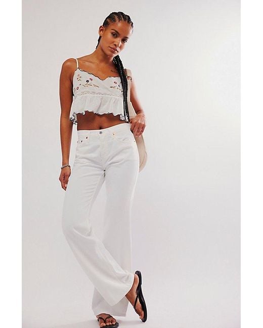 Free People White Re/done Loose Boot Jeans