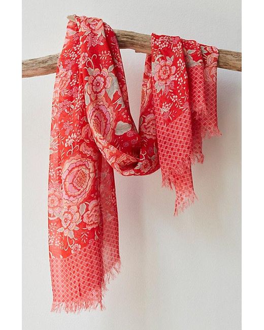 Spell Red Full Bloom Travel Scarf