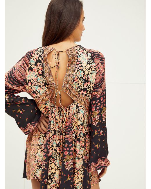 Free People Stevie Printed Tunic in Black Combo (Black) | Lyst
