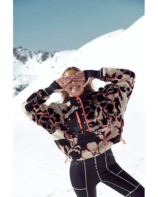 Fp Movement Pink Hit The Slopes Printed Pullover