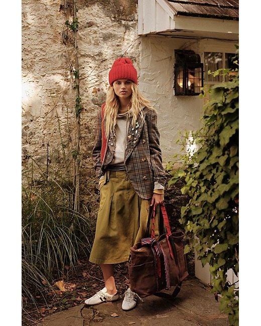 Free People Green Sunday Sweetheart Midi Skirt
