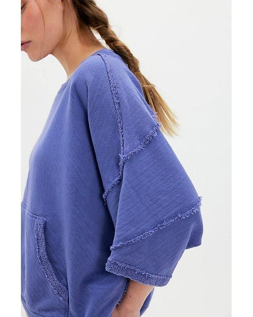 Free People Blue Dweller Pullover