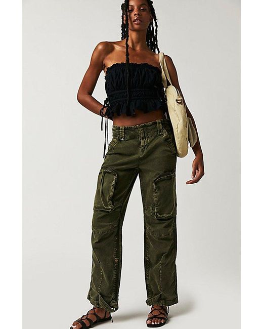 Free People Multicolor Can't Compare Slouch Pants At In Dusty Olive, Size: Xs