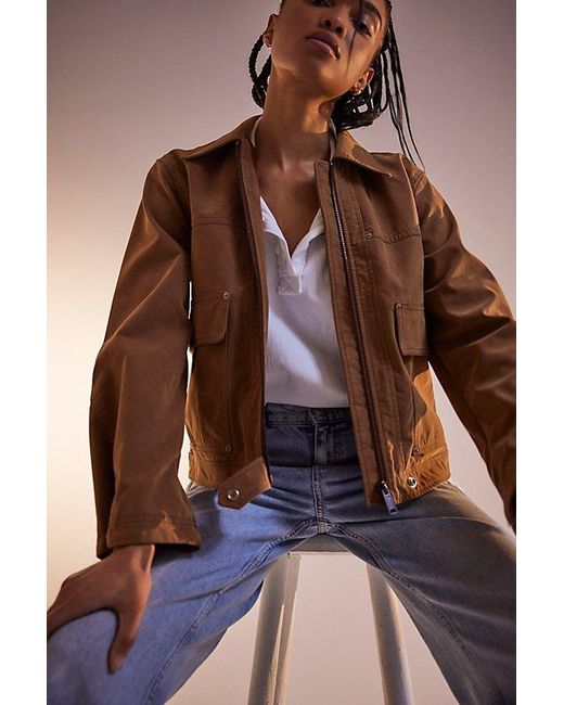 Free People Brown We The Free Blair Vegan Suede Jacket