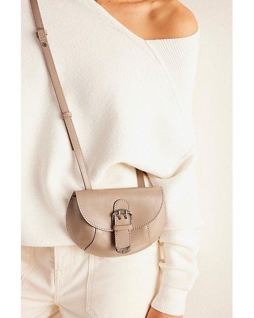 Free People Natural We The Free Crescent Leather Crossbody