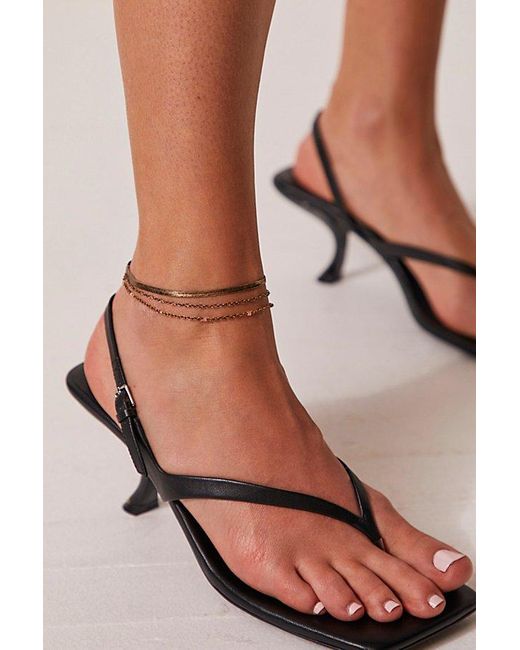 Free People Brown Everything I Wanted Anklet At In Gold Coral