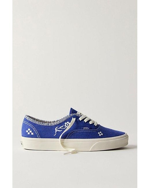 Vans Blue Authentic Embroidered Sneakers