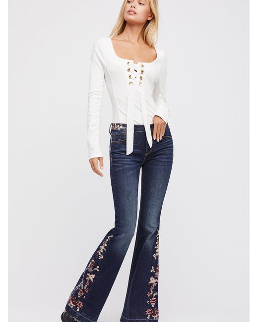 Free People Denim Driftwood Farrah 