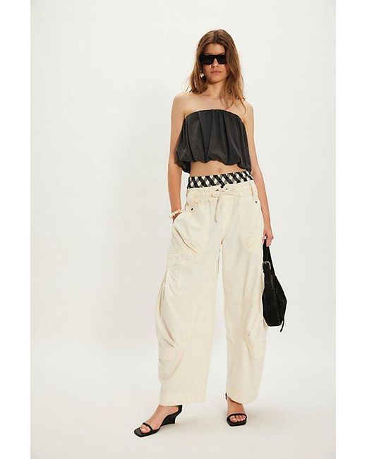 Free People Black Lupine Bubble Tube Top