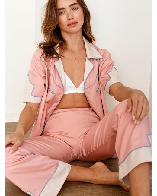 Free People Lucky Stars Pj Set in Pink