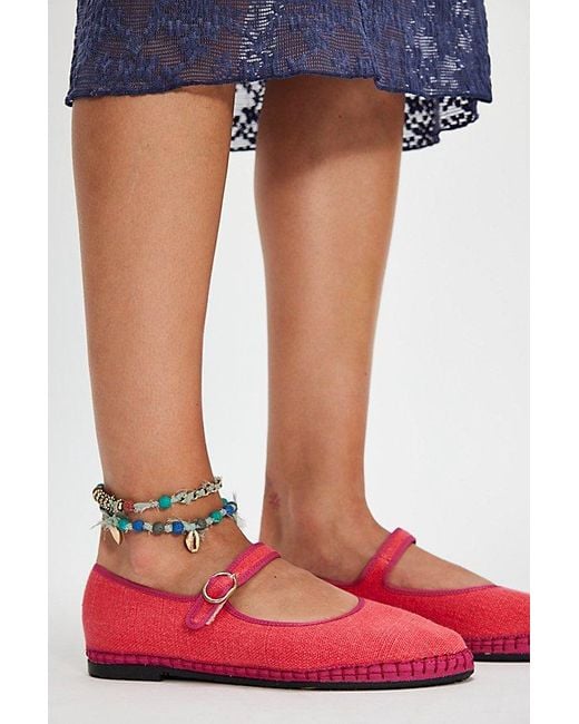 Flabelus Blue Happy Place Mary Janes By