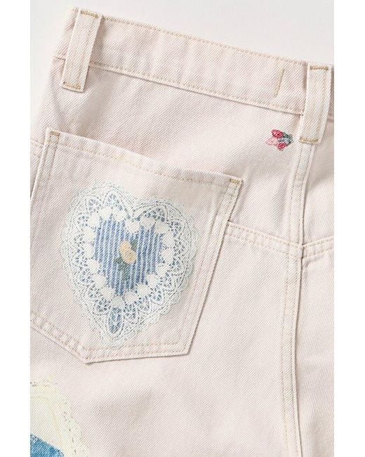 Free People White Tinsley Printed Jeans