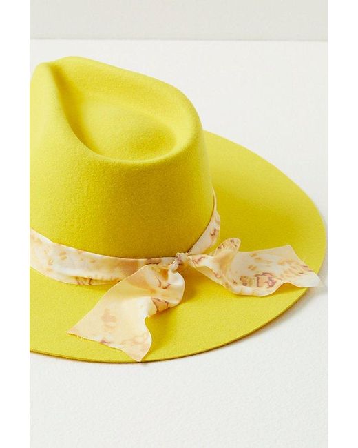 Free People Sun Drench Felt Hat At In Yellow