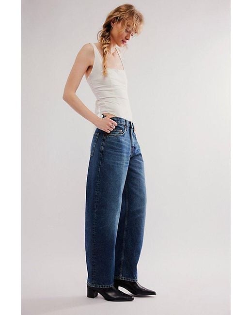 Re/done Blue Wide Taper Jeans
