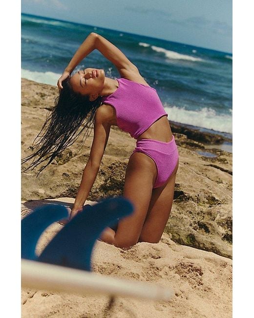 Rhythm Multicolor Wave Break Cross Back Surf Top