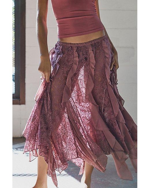 Intimately By Free People Brown Candy Calling Maxi Slip Skirt