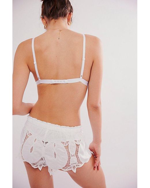 Free People White Brittany Shorts
