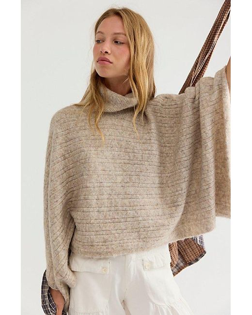 Free People Natural Phoebe Poncho