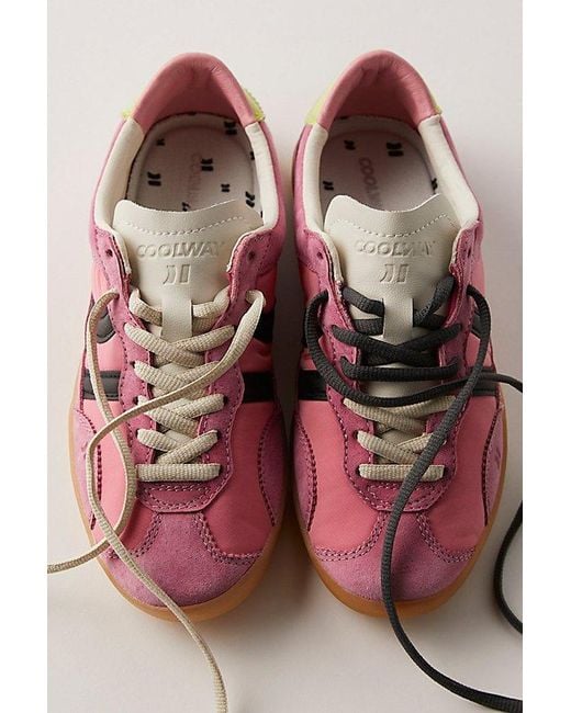 Coolway Pink Kizuna Nylon Sneakers