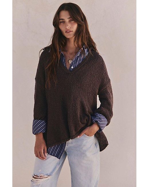 Free People Brown Ren Sweater Pullover