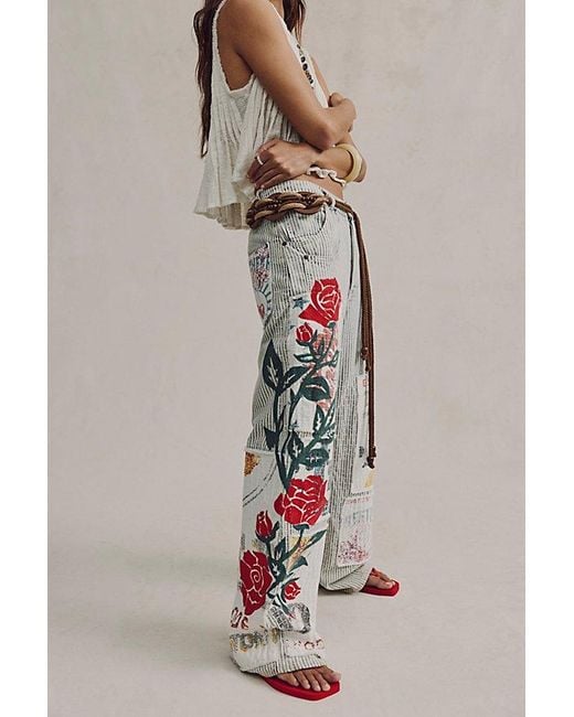 Free People Blue Lost And Found Boyfriend Jeans