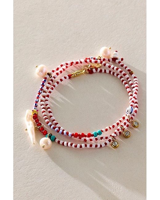 Meredith Waterstraat Pink Knotted Necklace