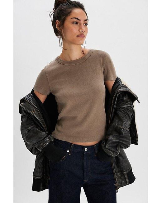 Free People Black Atlas Crew Tee