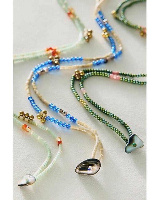 Free People Blue Muse Semi-Precious Beaded Anklet