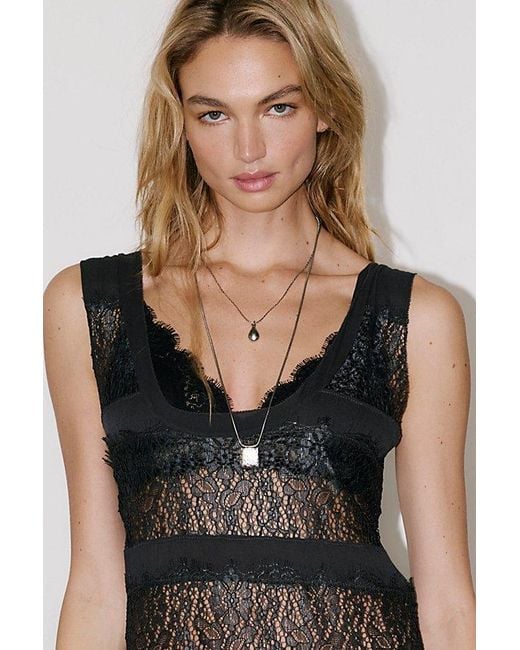 Intimately By Free People Black Like Gatsby Maxi Slip Dress By